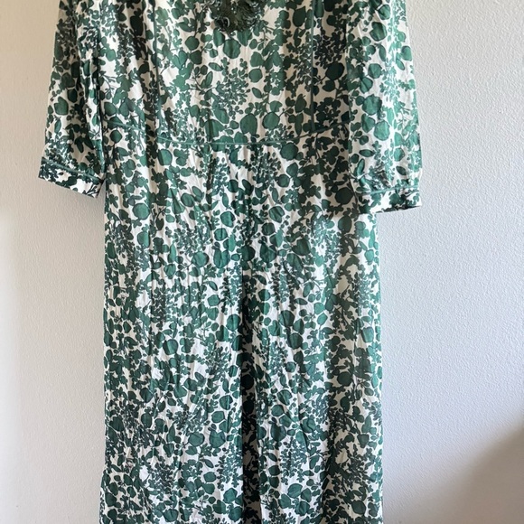Tory Burch Talan Caftan Green Vine Issy Gown Dress size 12 - Picture 6 of 12